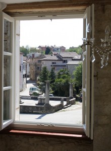 Blick auf die Barockzisterne